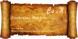 Csoknyai Martin névjegykártya